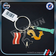 Los keychains promocionales del acero inoxidable del sedex 4p venden al por mayor para la venta